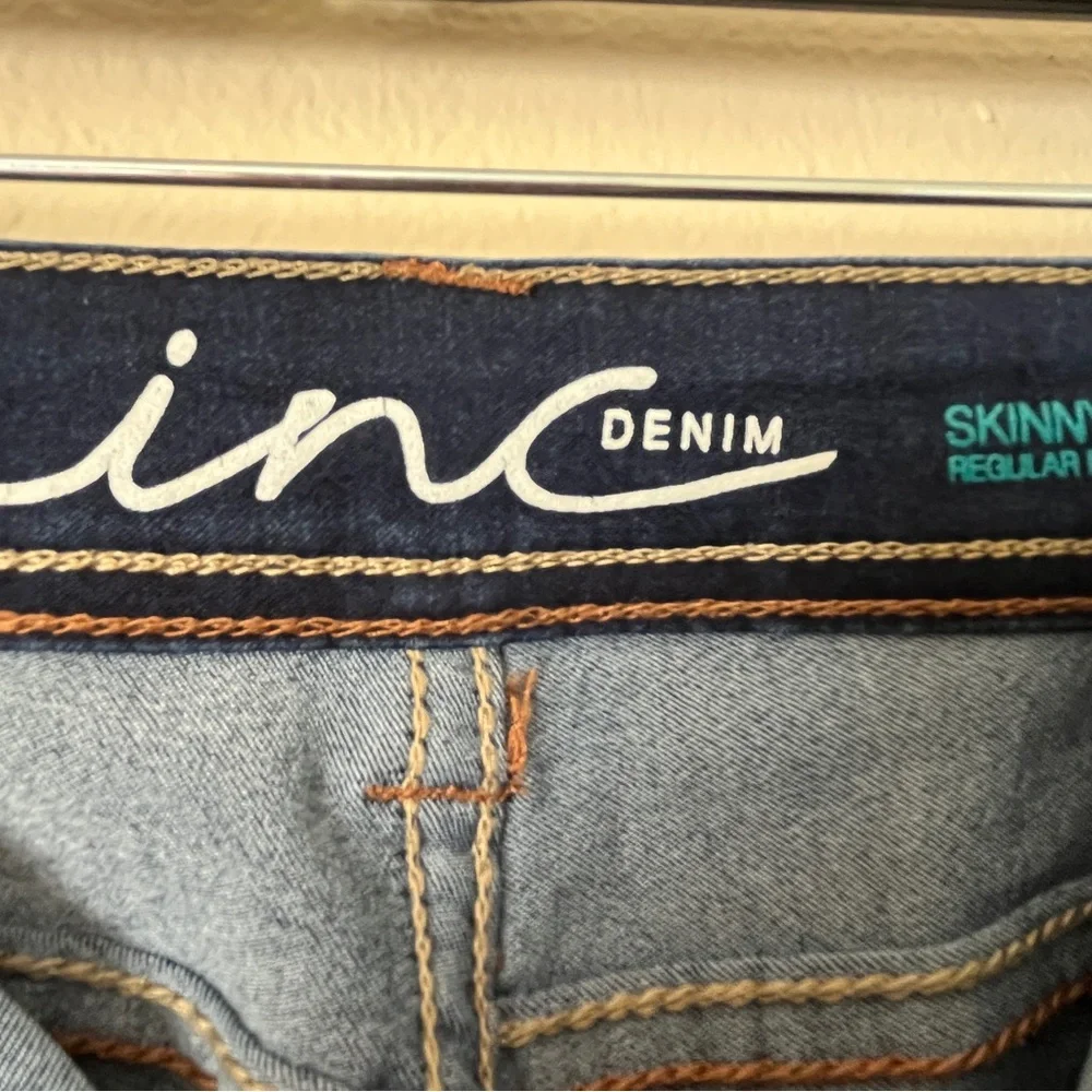 INC International Concepts Women's Skinny Jeans - Dark Blue - Picture 3 of 4